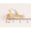 Серьги Xuping цвет Позолота 14K пусеты Белые звезды с кристаллами и жемчужинами фото №2