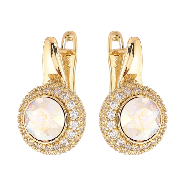 Серьги Xuping цвет Позолота 14K английский замок Инкрустация кристаллами фото №19