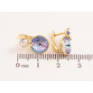 Сережки Xuping колір Позолота 14K англійський замок Два різнокольорові кристали фото №2 Сережки Xuping колір Позолота 14K англійський замок Два різнокольорові кристали фото №2