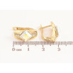 Сережки Xuping колір Позолота 14K англійський замок Візерунок з райдужними кристалами фото №2 Сережки Xuping колір Позолота 14K англійський замок Візерунок з райдужними кристалами фото №2
