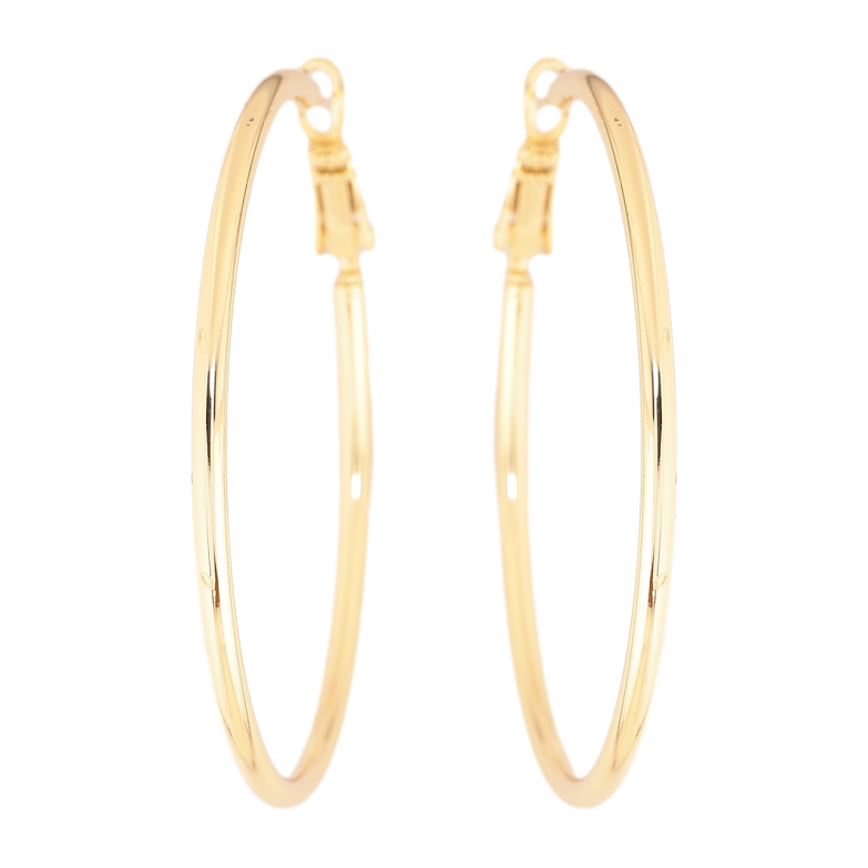 Сережки Xuping колір Позолота 14K кільця (конго) Класика ø 4.5см фото №1 Сережки Xuping колір Позолота 14K кільця (конго) Класика ø 4.5см фото №1