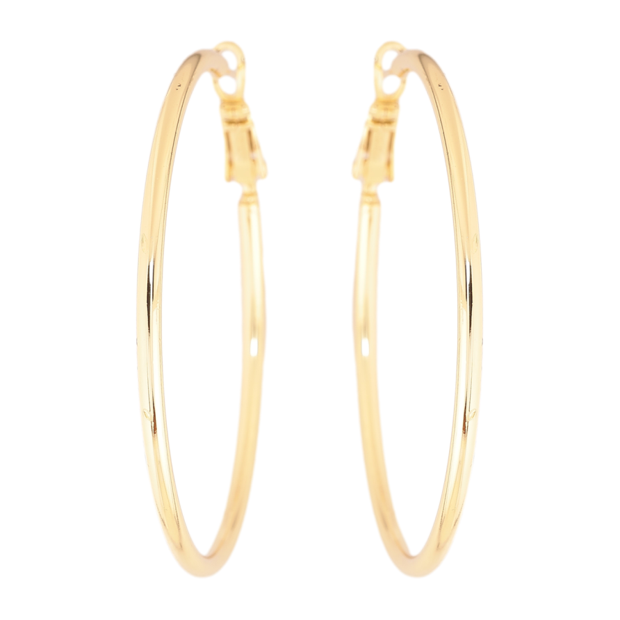 Сережки Xuping колір Позолота 14K кільця (конго) Класика ø 4.5см фото №1 Сережки Xuping колір Позолота 14K кільця (конго) Класика ø 4.5см фото №1