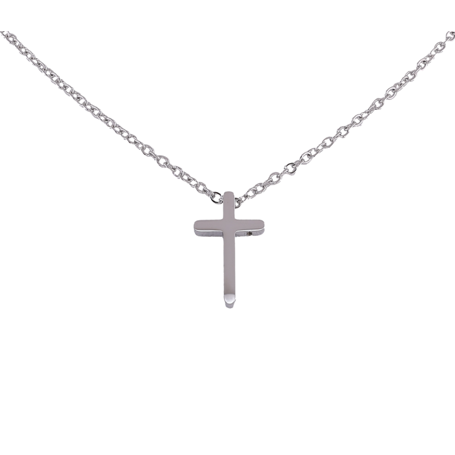 Підвіска на ланцюжку Xuping ТТМ Stainless Steel колір Родій Хрестик довжина 42-47см х 1.5мм фото №1