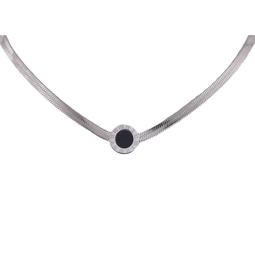 Підвіска на ланцюжку Xuping ТТМ Stainless Steel колір Родій Циферблат довжина 44-49см х 3.5мм фото №1