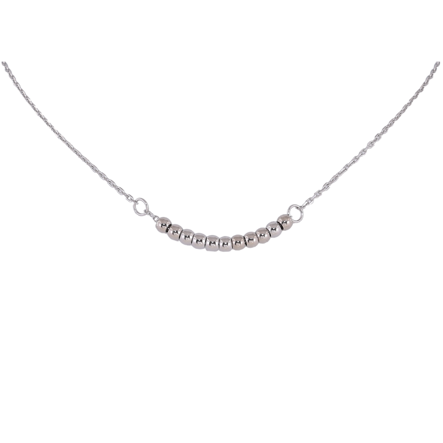 Подвеска на цепочке Xuping ТТМ Stainless Steel цвет Родий Бусины длинна 46-50см х 1мм фото №1 Подвеска на цепочке Xuping ТТМ Stainless Steel цвет Родий Бусины длинна 46-50см х 1мм фото №1