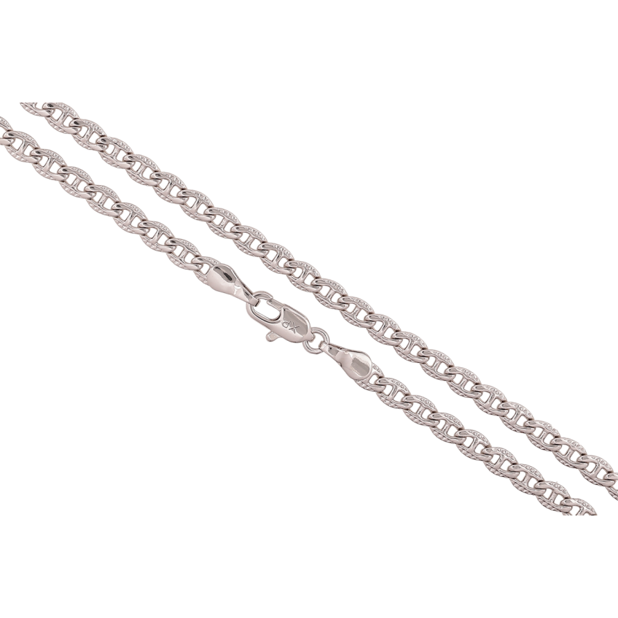 Цепочка Xuping Цвет Родий Плетение Морская цепь с узором длина 60см х 4мм фото №1