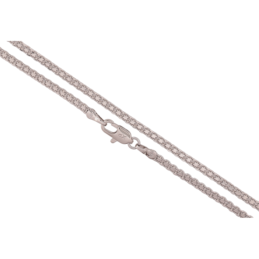 Цепочка Xuping Цвет Родий Плетение Итальянский Бисмарк длина 60см х 2мм фото №1
