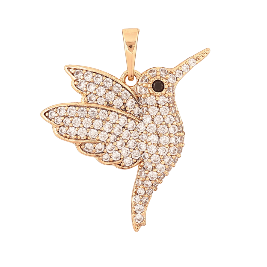 Кулон Xuping цвет Позолота 18K Колибри с инкрустацией кристаллами для цепочки до 6мм фото №1 Кулон Xuping цвет Позолота 18K Колибри с инкрустацией кристаллами для цепочки до 6мм фото №1