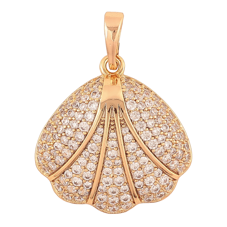 Кулон Xuping цвет Позолота 18K Ракушка с инкрустацией кристаллами для цепочки до 6мм фото №1