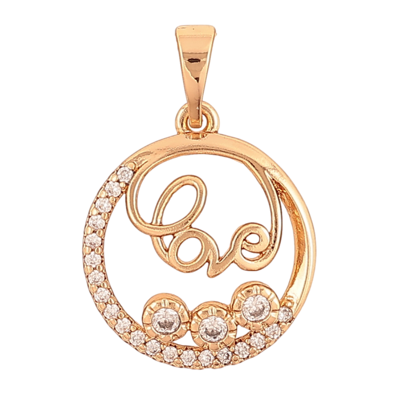 Кулон Xuping Позолота колір 18K Love в колечку для ланцюжка до 5мм фото №2