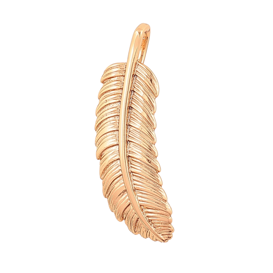 Кулон Xuping цвет Позолота 18K Перо для цепочки до 5мм фото №1 Кулон Xuping цвет Позолота 18K Перо для цепочки до 5мм фото №1