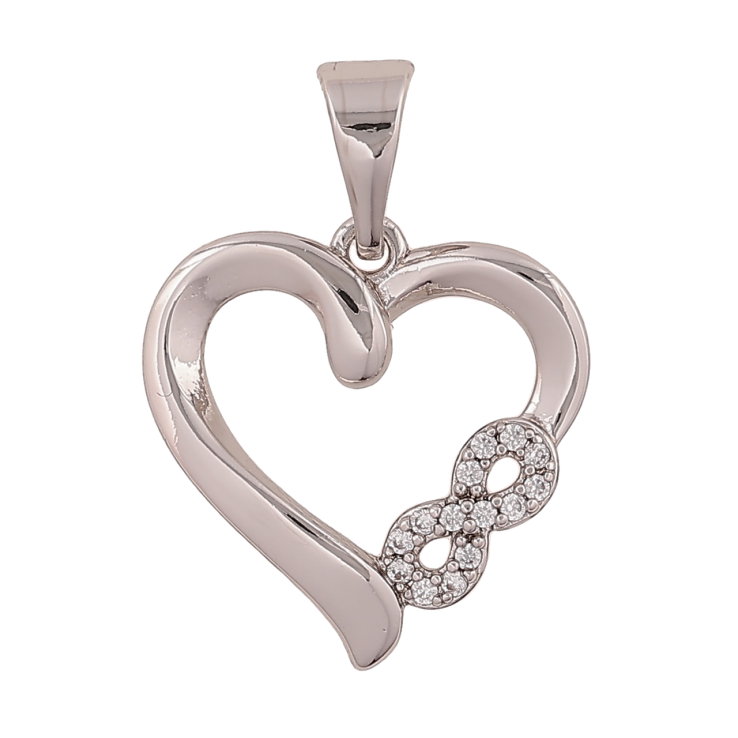 Кулон Xuping Колір Родій Серце зі знаком нескінченності для ланцюжка до 7 мм фото №21