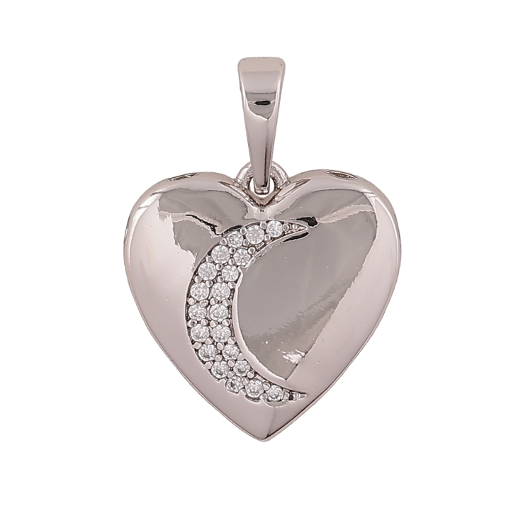 Кулон Xuping Колір Родій Серце з кристалами для ланцюжка до 6 мм фото №22