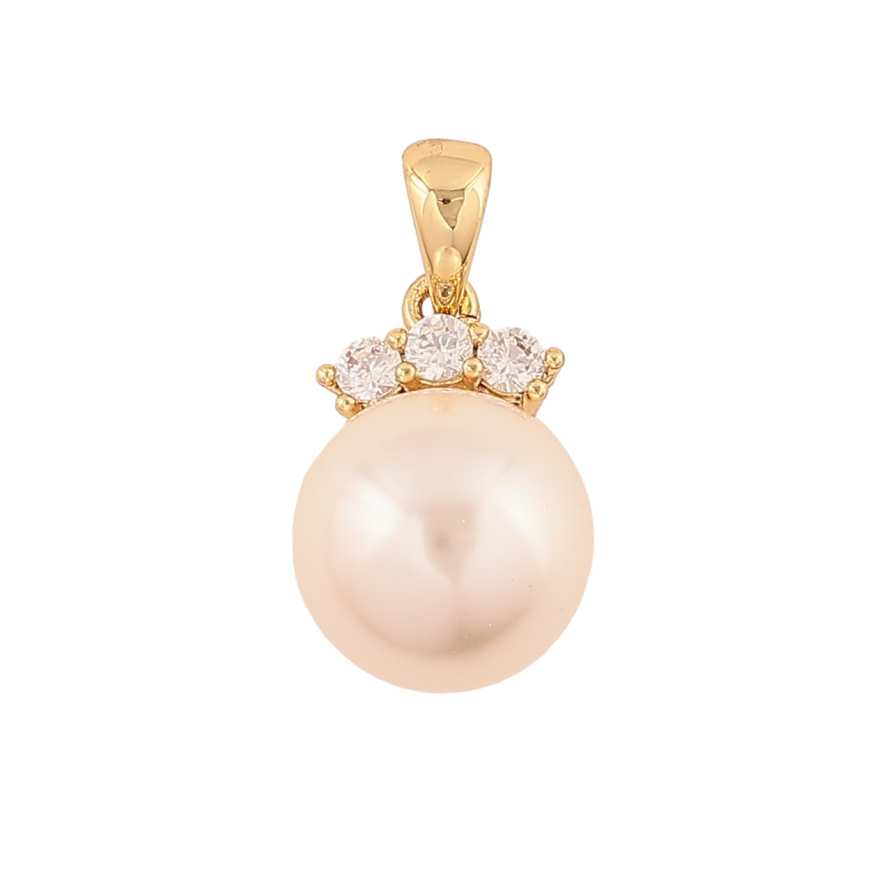 Кулон Xuping Цвет Позолота 14K Жемчужина с кристаллами для цепочки до 4мм фото №1