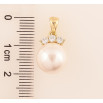 Кулон Xuping Цвет Позолота 14K Жемчужина с кристаллами для цепочки до 4мм фото №2
