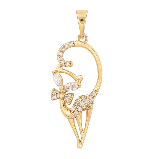 Кулон Xuping Цвет Позолота 14K Кошка для цепочки до 5мм фото №1 Кулон Xuping Цвет Позолота 14K Кошка для цепочки до 5мм фото №1