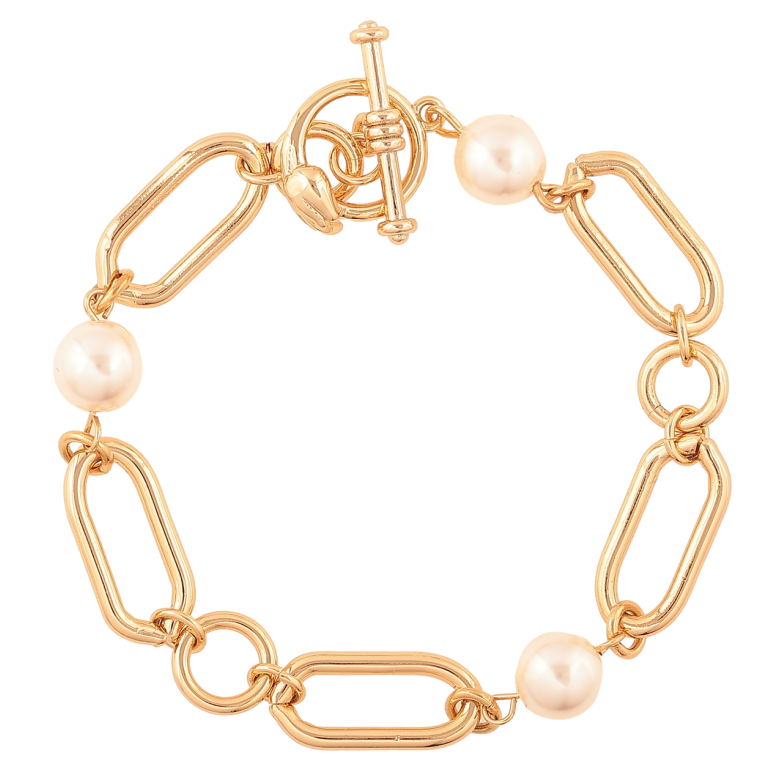 Браслет Xuping Колір Позолота 18K Ланцюжок з перлинними намистинами розмір 18см х 8мм фото №1 Браслет Xuping Колір Позолота 18K Ланцюжок з перлинними намистинами розмір 18см х 8мм фото №1