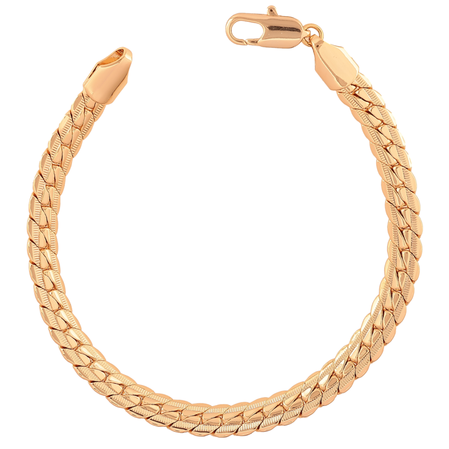 Браслет Xuping Цвет Позолота 18K Цепочка Париджина с узором размер 19см х 6мм фото №1 Браслет Xuping Цвет Позолота 18K Цепочка Париджина с узором размер 19см х 6мм фото №1