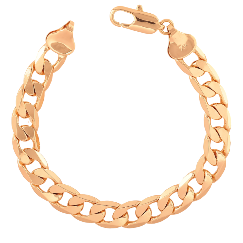 Браслет Xuping Колір Позолота 18K Ланцюжок Панцирний розмір 22,5 см х 10 мм фото №1