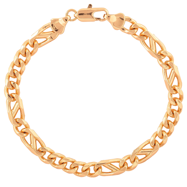 Браслет Xuping Колір Позолота 18K Ланцюжок Комбінований розмір 20,5 см х 6-7 мм фото №1