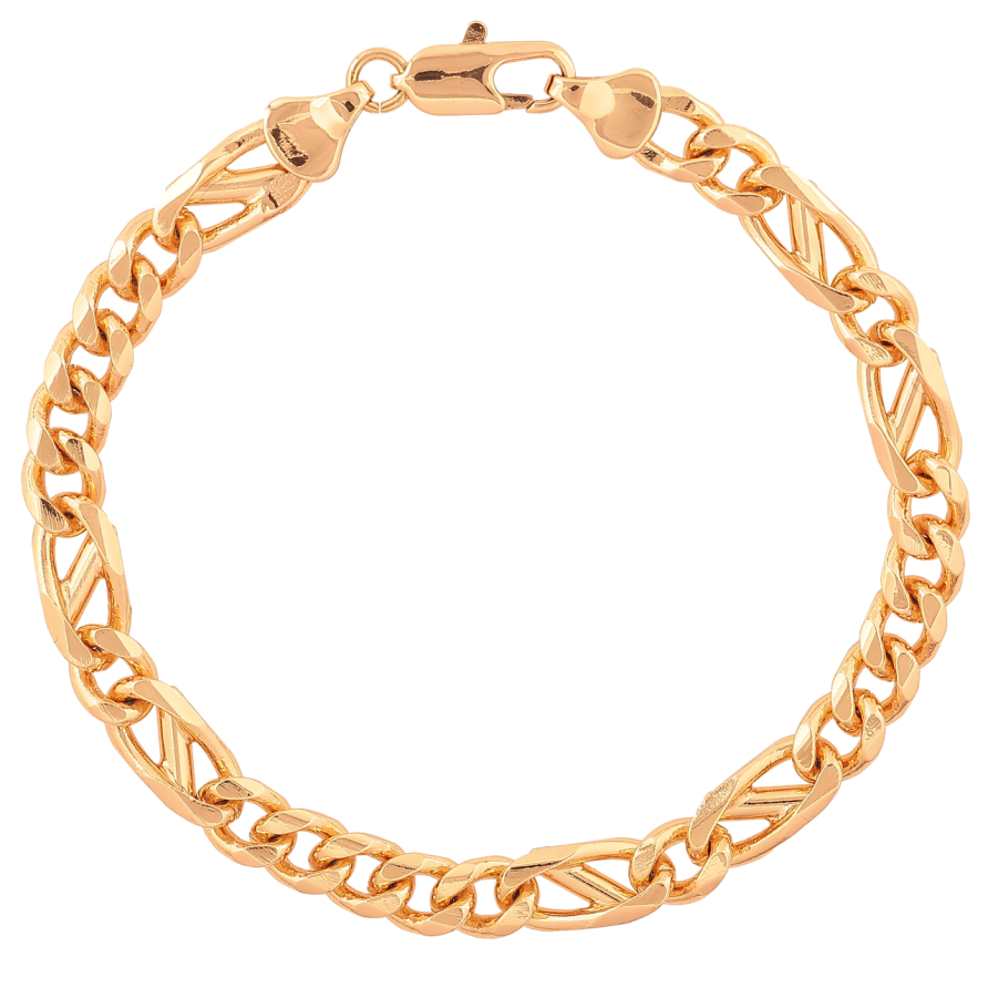 Браслет Xuping Цвет Позолота 18K Цепочка Комбинированная размер 20.5см х 6-7мм фото №1 Браслет Xuping Цвет Позолота 18K Цепочка Комбинированная размер 20.5см х 6-7мм фото №1