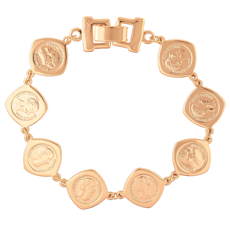 Браслет Xuping Колір Позолота 18K Імператор Максиміліан розмір 18,5 см х 9 мм фото №12 Браслет Xuping Колір Позолота 18K Імператор Максиміліан розмір 18,5 см х 9 мм фото №12