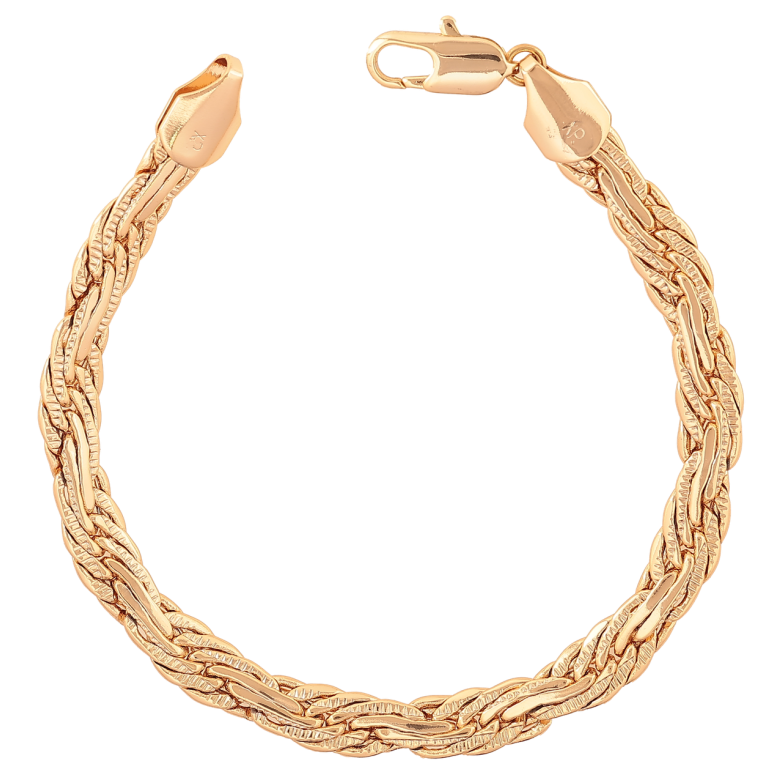 Браслет Xuping Цвет Позолота 18K Цепочка Фантазийная размер 18.5см х 6мм фото №1