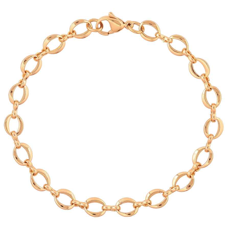 Браслет Xuping Цвет Позолота 18K Цепочка Фантазийная размер 19.5см х 1-6мм фото №1