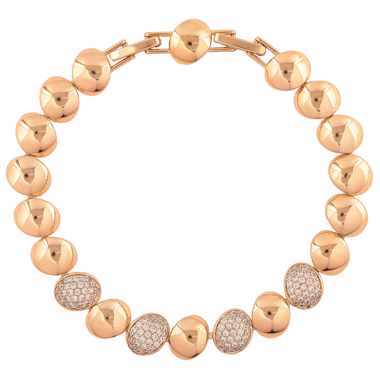 Браслет Xuping Колір Позолота 18K Овальні ланки з кристалами розмір з додатковим замком 17,19 см х 9 мм фото №1 Браслет Xuping Колір Позолота 18K Овальні ланки з кристалами розмір з додатковим замком 17,19 см х 9 мм фото №1