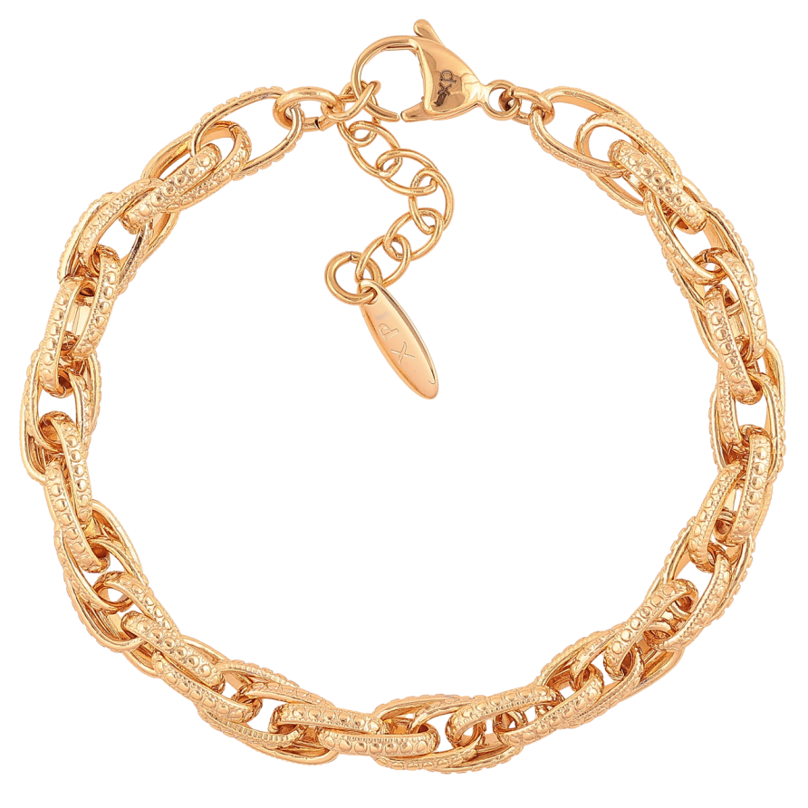 Браслет Xuping Цвет Позолота 18K Декоративная цепочка с узором размер с доп. цепочкой 19-22см х 7мм фото №1 Браслет Xuping Цвет Позолота 18K Декоративная цепочка с узором размер с доп. цепочкой 19-22см х 7мм фото №1