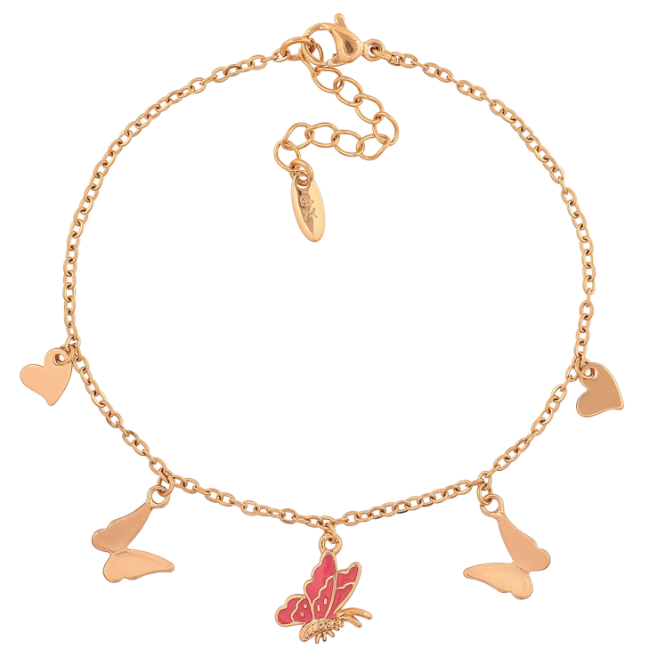 Браслет Xuping Цвет Позолота 18K Цепочка с подвесками бабочки размер с доп. цепочкой 17.5-21см х 1.5мм фото №12 Браслет Xuping Цвет Позолота 18K Цепочка с подвесками бабочки размер с доп. цепочкой 17.5-21см х 1.5мм фото №12