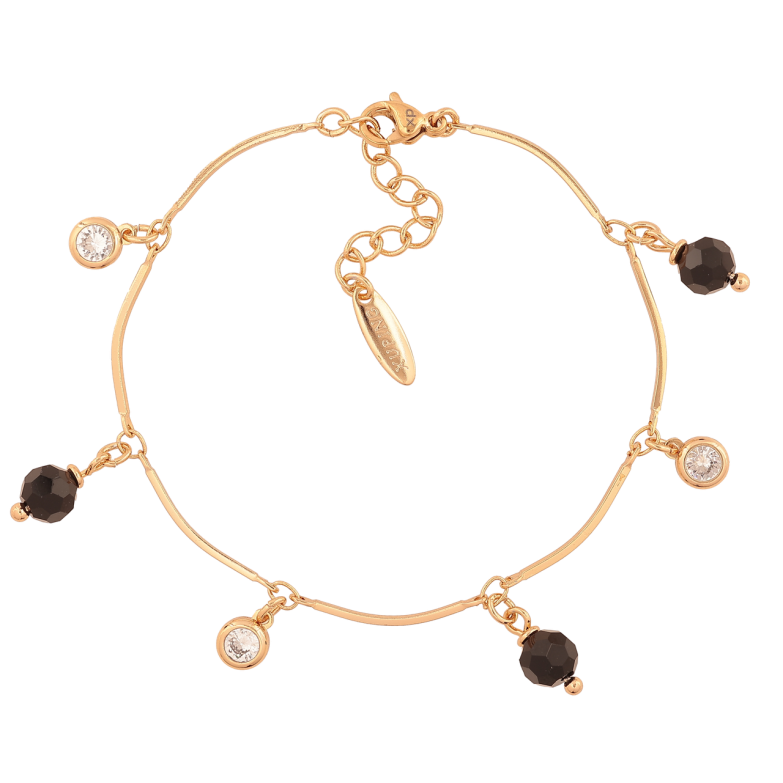 Браслет Xuping Цвет Позолота 18K Цепочка с подвесками размер с доп. цепочкой 17-20см х 1мм фото №2 Браслет Xuping Цвет Позолота 18K Цепочка с подвесками размер с доп. цепочкой 17-20см х 1мм фото №2