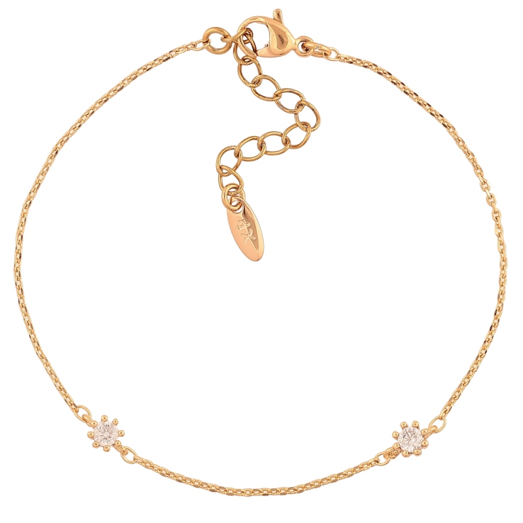 Браслет Xuping Цвет Позолота 18K Цепочка с кристальными вставками размер с доп. цепочкой 17-20.5см х 1мм фото №20 Браслет Xuping Цвет Позолота 18K Цепочка с кристальными вставками размер с доп. цепочкой 17-20.5см х 1мм фото №20