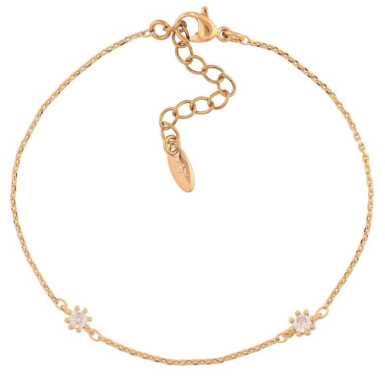 Браслет Xuping Цвет Позолота 18K Цепочка с кристальными вставками размер с доп. цепочкой 17-20.5см х 1мм фото №1 Браслет Xuping Цвет Позолота 18K Цепочка с кристальными вставками размер с доп. цепочкой 17-20.5см х 1мм фото №1