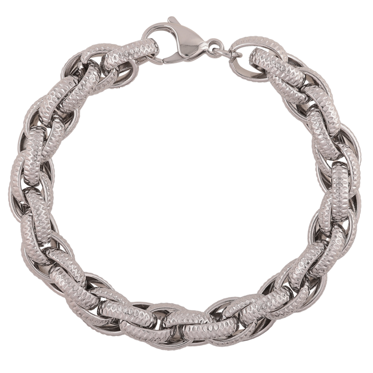 Браслет Xuping ТТМ Stainless Steel цвет Родий Цепочка Фантазийная длинна 22см х 10мм фото №20 Браслет Xuping ТТМ Stainless Steel цвет Родий Цепочка Фантазийная длинна 22см х 10мм фото №20