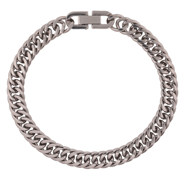 Браслет Xuping ТТМ Stainless Steel цвет Родий Цепочка Кобра длинна 22см х 8мм фото №1 Браслет Xuping ТТМ Stainless Steel цвет Родий Цепочка Кобра длинна 22см х 8мм фото №1