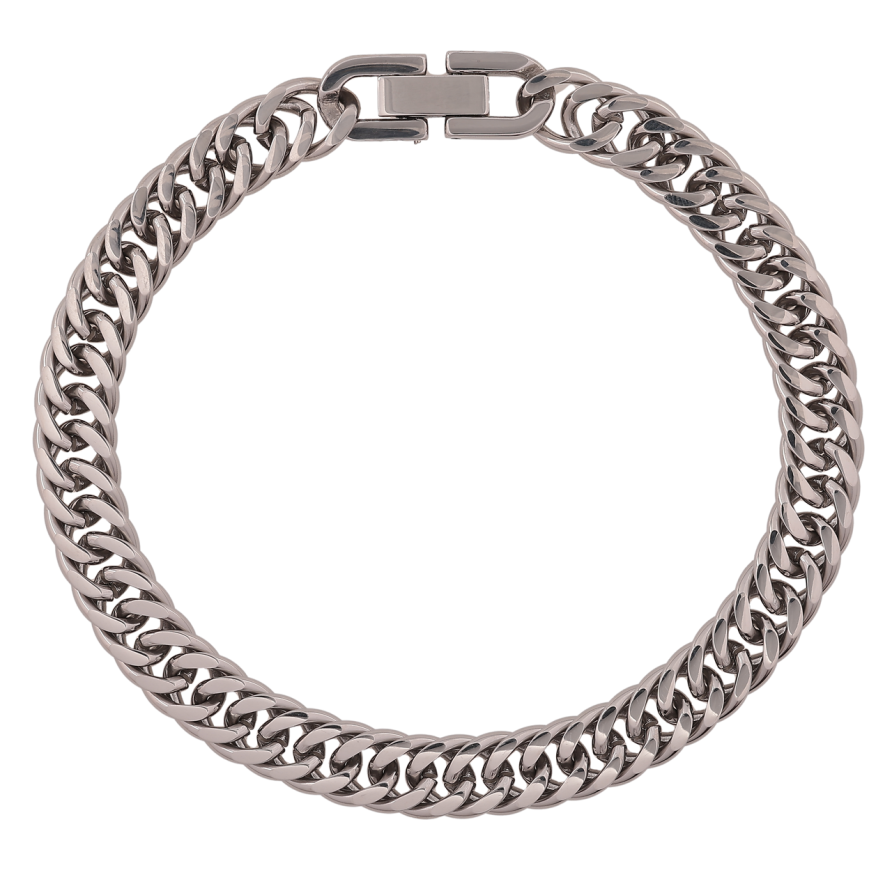 Браслет Xuping ТТМ Stainless Steel цвет Родий Цепочка Кобра длинна 22см х 8мм фото №1 Браслет Xuping ТТМ Stainless Steel цвет Родий Цепочка Кобра длинна 22см х 8мм фото №1