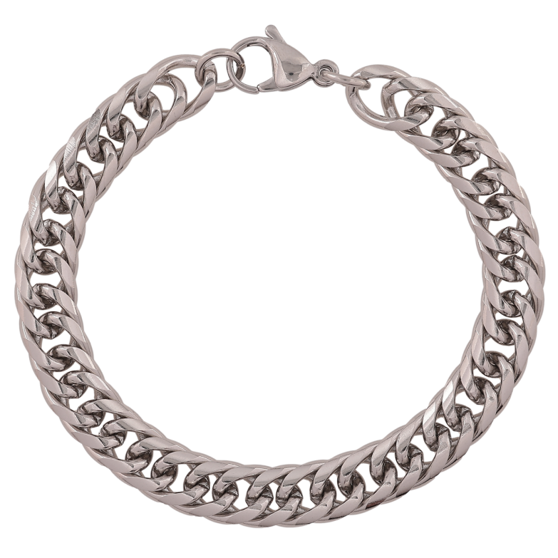 Браслет Xuping ТТМ Stainless Steel колір Родій Ланцюжок Кобра довжина 19см х 9мм фото №3