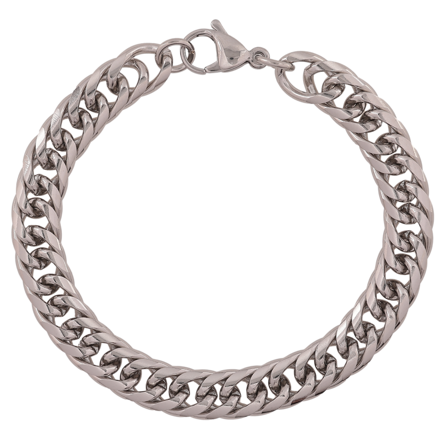 Браслет Xuping ТТМ Stainless Steel цвет Родий Цепочка Кобра длинна 19см х 9мм фото №1 Браслет Xuping ТТМ Stainless Steel цвет Родий Цепочка Кобра длинна 19см х 9мм фото №1