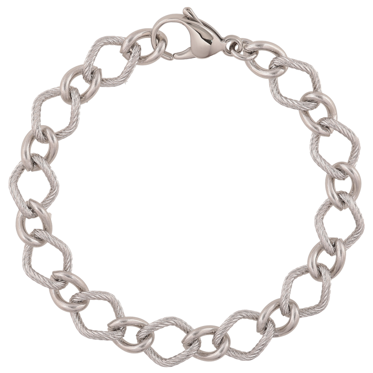 Браслет Xuping ТТМ Stainless Steel цвет Родий Цепочка Фантазийное плетение длинна 20см х 7-10мм фото №19 Браслет Xuping ТТМ Stainless Steel цвет Родий Цепочка Фантазийное плетение длинна 20см х 7-10мм фото №19