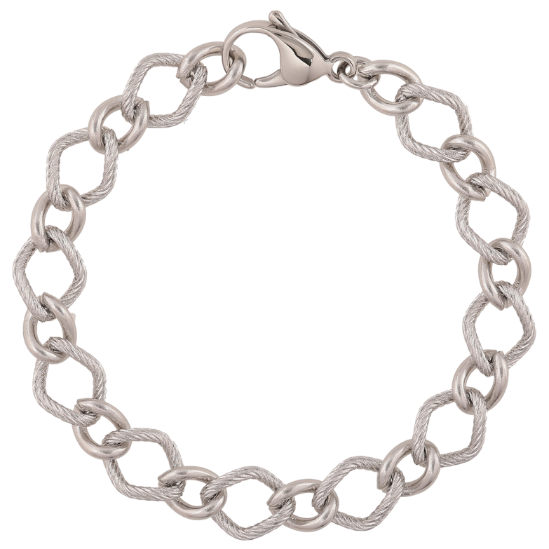 Браслет Xuping ТТМ Stainless Steel цвет Родий Цепочка Фантазийное плетение длинна 20см х 7-10мм фото №1 Браслет Xuping ТТМ Stainless Steel цвет Родий Цепочка Фантазийное плетение длинна 20см х 7-10мм фото №1