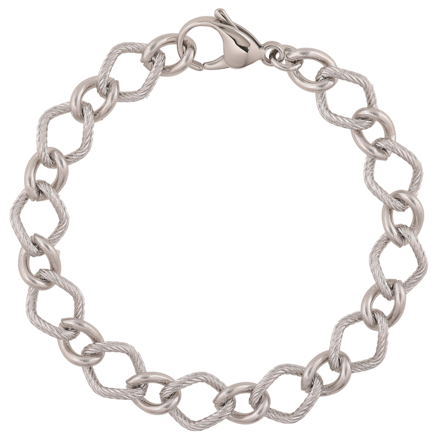 Браслет Xuping ТТМ Stainless Steel цвет Родий Цепочка Фантазийное плетение длинна 20см х 7-10мм фото №1 Браслет Xuping ТТМ Stainless Steel цвет Родий Цепочка Фантазийное плетение длинна 20см х 7-10мм фото №1