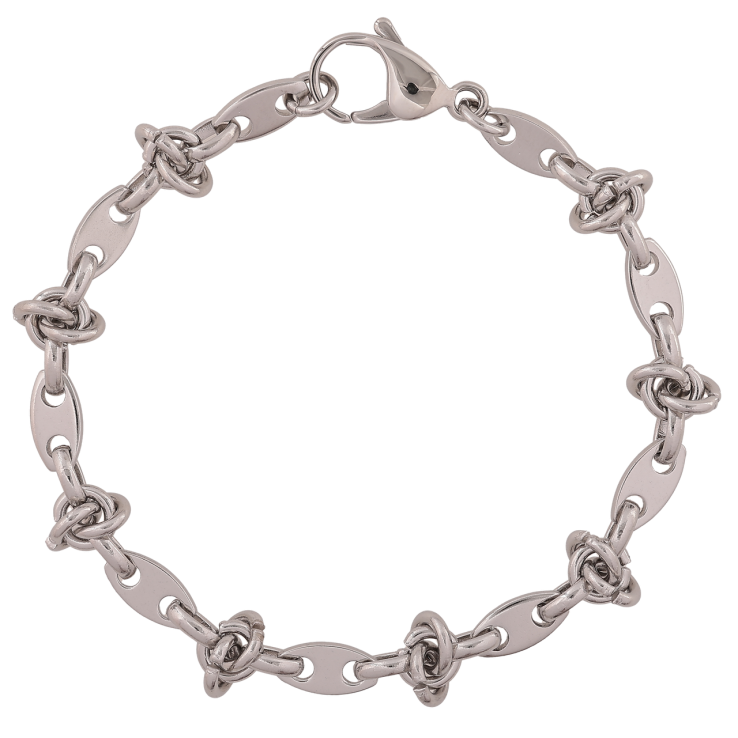 Браслет Xuping ТТМ Stainless Steel цвет Родий Цепочка Фантазийное плетение длинна 20.5см х 2-6мм фото №19 Браслет Xuping ТТМ Stainless Steel цвет Родий Цепочка Фантазийное плетение длинна 20.5см х 2-6мм фото №19