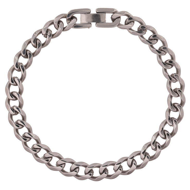 Браслет Xuping ТТМ Stainless Steel цвет Родий Цепочка Панцирное плетение длинна 21.5см х 8мм фото №7 Браслет Xuping ТТМ Stainless Steel цвет Родий Цепочка Панцирное плетение длинна 21.5см х 8мм фото №7