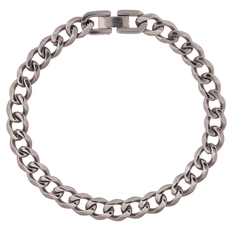 Браслет Xuping ТТМ Stainless Steel цвет Родий Цепочка Панцирное плетение длинна 21.5см х 8мм фото №1 Браслет Xuping ТТМ Stainless Steel цвет Родий Цепочка Панцирное плетение длинна 21.5см х 8мм фото №1