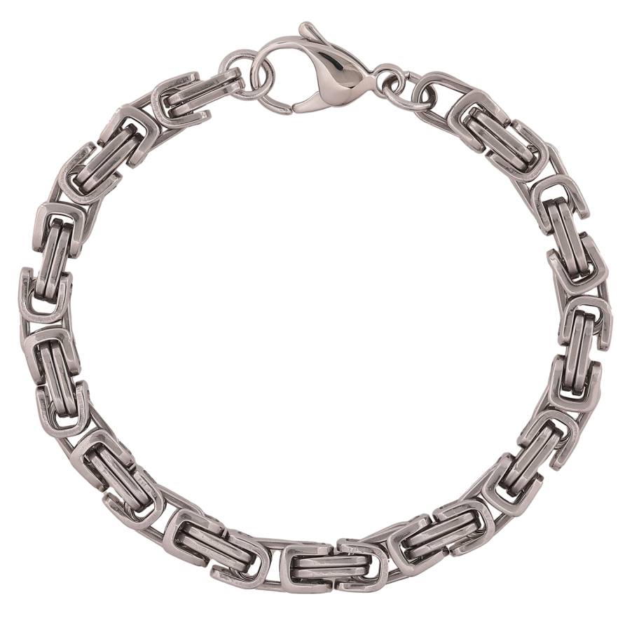 Браслет Xuping ТТМ Stainless Steel колір Родій Ланцюжок Фантазійне плетіння довжина 20,5 см х 6 мм фото №1 Браслет Xuping ТТМ Stainless Steel колір Родій Ланцюжок Фантазійне плетіння довжина 20,5 см х 6 мм фото №1