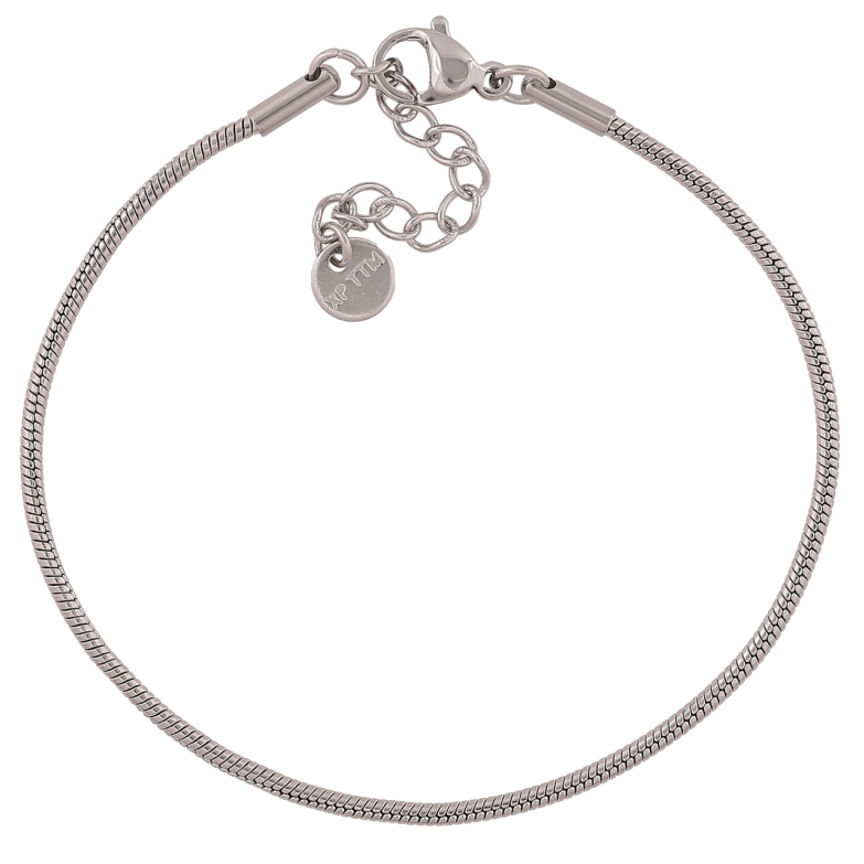 Браслет Xuping ТТМ Stainless Steel колір Родій Ювелірний шнур довжина з додатковим ланцюжком 18-21.5см х 2мм фото №1 Браслет Xuping ТТМ Stainless Steel колір Родій Ювелірний шнур довжина з додатковим ланцюжком 18-21.5см х 2мм фото №1