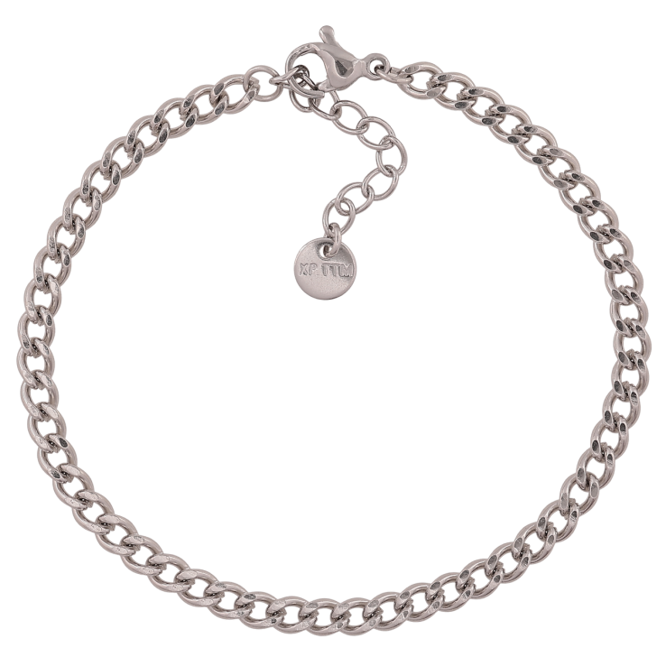 Браслет Xuping ТТМ Stainless Steel цвет Родий Цепочка Панцирная длинна с доп. цепочкой 17-20см х 4мм фото №6 Браслет Xuping ТТМ Stainless Steel цвет Родий Цепочка Панцирная длинна с доп. цепочкой 17-20см х 4мм фото №6