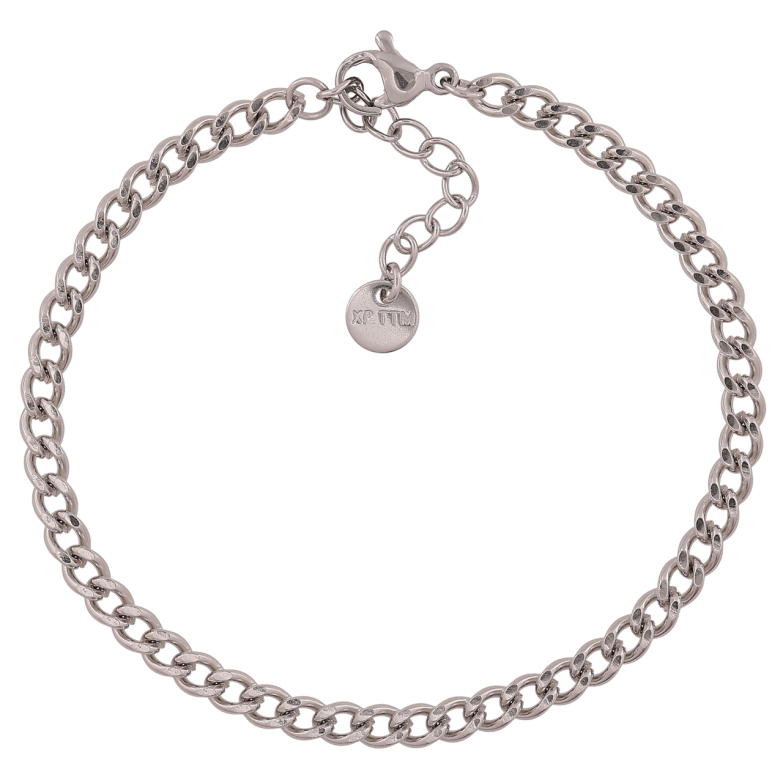 Браслет Xuping ТТМ Stainless Steel цвет Родий Цепочка Панцирная длинна с доп. цепочкой 17-20см х 4мм фото №2 Браслет Xuping ТТМ Stainless Steel цвет Родий Цепочка Панцирная длинна с доп. цепочкой 17-20см х 4мм фото №2