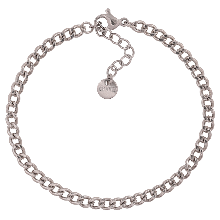 Браслет Xuping ТТМ Stainless Steel цвет Родий Цепочка Панцирная длинна с доп. цепочкой 17-20см х 4мм фото №1 Браслет Xuping ТТМ Stainless Steel цвет Родий Цепочка Панцирная длинна с доп. цепочкой 17-20см х 4мм фото №1